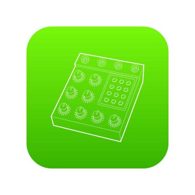 Retro studio ekolayzer yeşil simge vektör