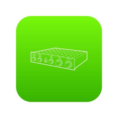 Amplifikatör yeşil simge vektör