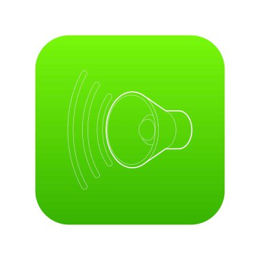 Yüksek sesle, yeşil simge vektör sesini