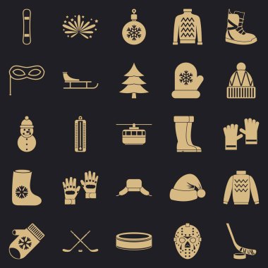 Kanada Icons set, basit tarzı şeyler