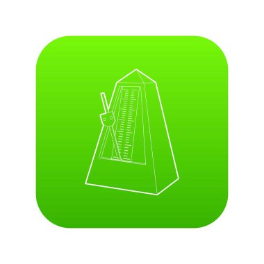 Metronom yeşil simge vektör