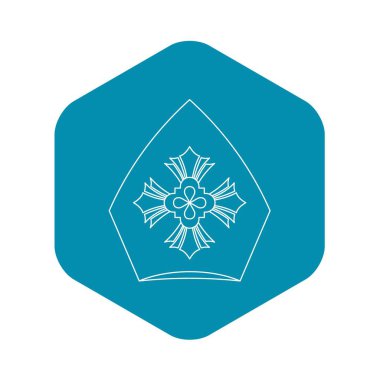 Papa şapka simgesi, anahat stili