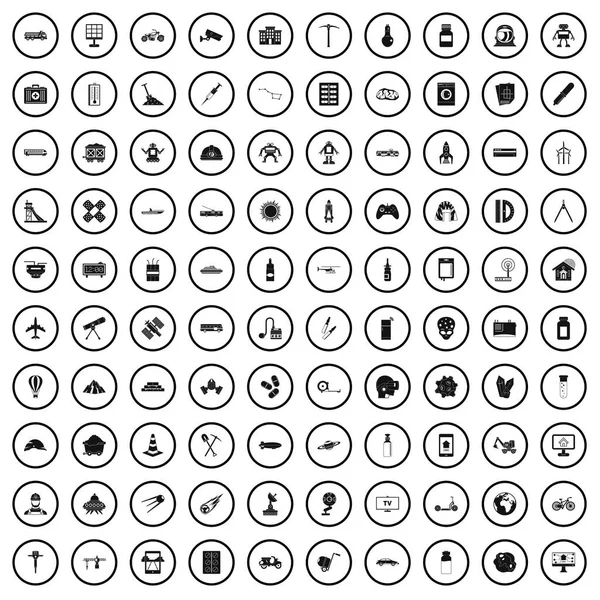 100 geliştirme Icons set, basit tarzı — Stok Vektör