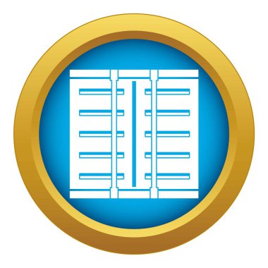 Jaluzi mavi simge vektör izole