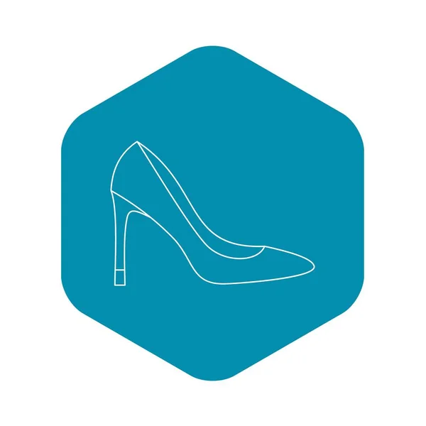 High heel women shoe icon, outline style