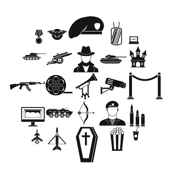 Conjunto de iconos Trouper, estilo simple — Vector de stock