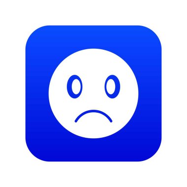 Üzgün ifade dijital mavi