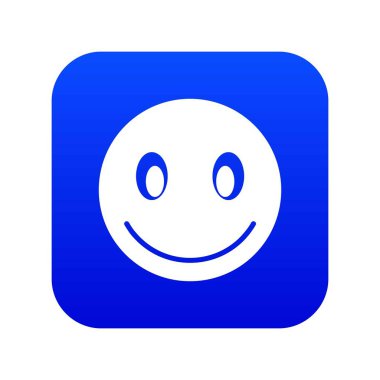 Gülümseyen ifade dijital mavi