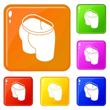 Spor kısa simgeler vektör renk ayarla