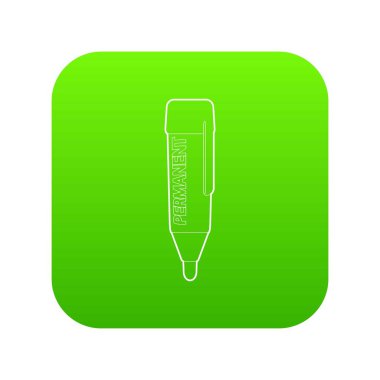 Kalıcı marker yeşil simge vektör