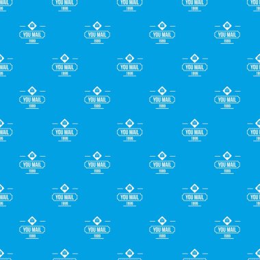 Teslimat posta desen vektör kesintisiz mavi