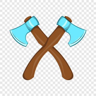 İki çapraz eksen simgesini, karikatür tarzı