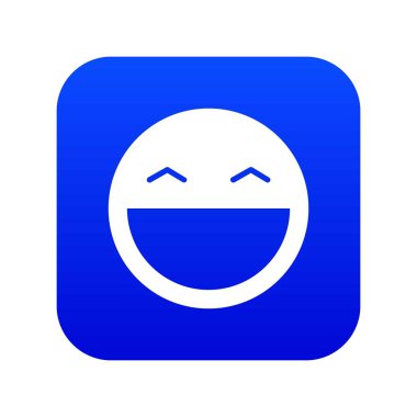 Gülen surat dijital mavi