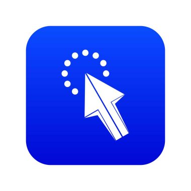 Tıklatın simgesi dijital mavi