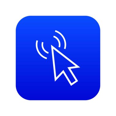 Tıklatın simgesi dijital mavi