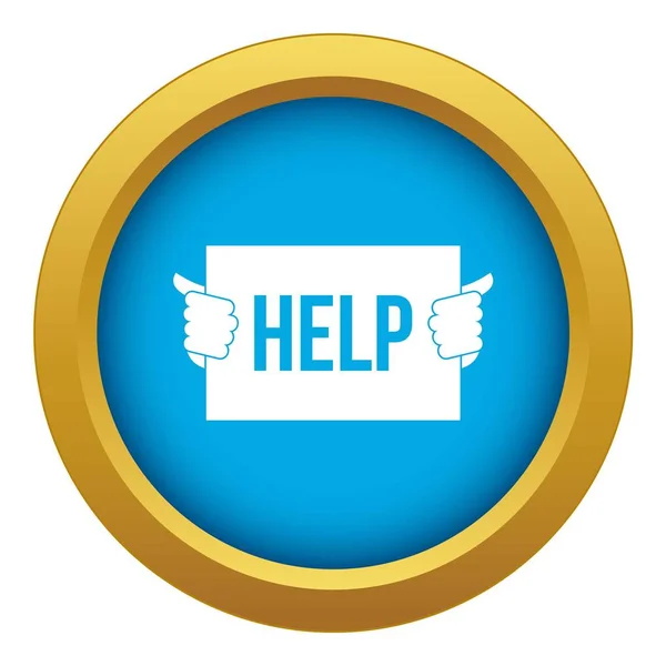 Help pictogram blauwe vector geïsoleerd — Stockvector