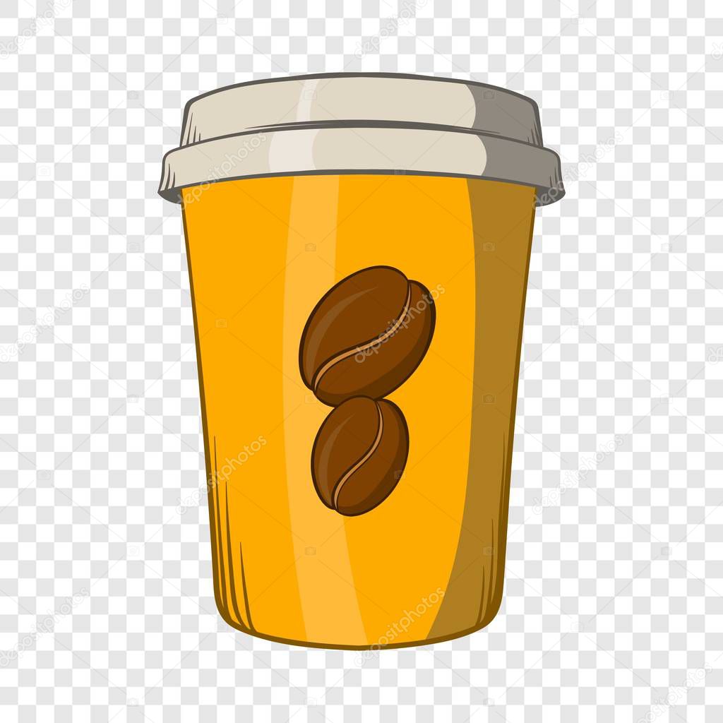 Take away coffee cup icon, cartoon style
