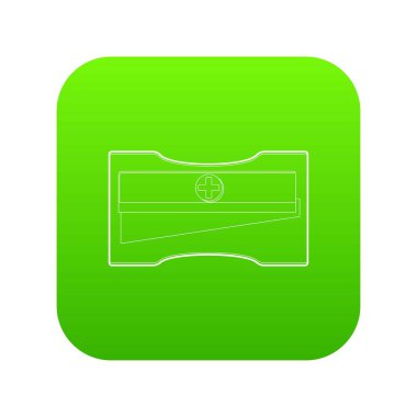 Kalemtıraş yeşil simge vektör