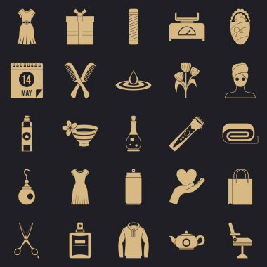 Rekreasyon Icons set, basit tarzı