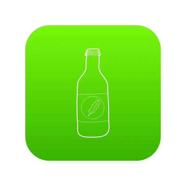 Бутылка холодной воды эко-икона зеленый вектор — стоковый вектор