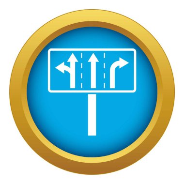 Rating şerit izole Kavşağı kavşak mavi simge vektör