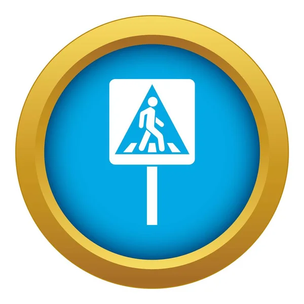 Wektor ikona niebieski pieszych znak na białym tle — Wektor stockowy