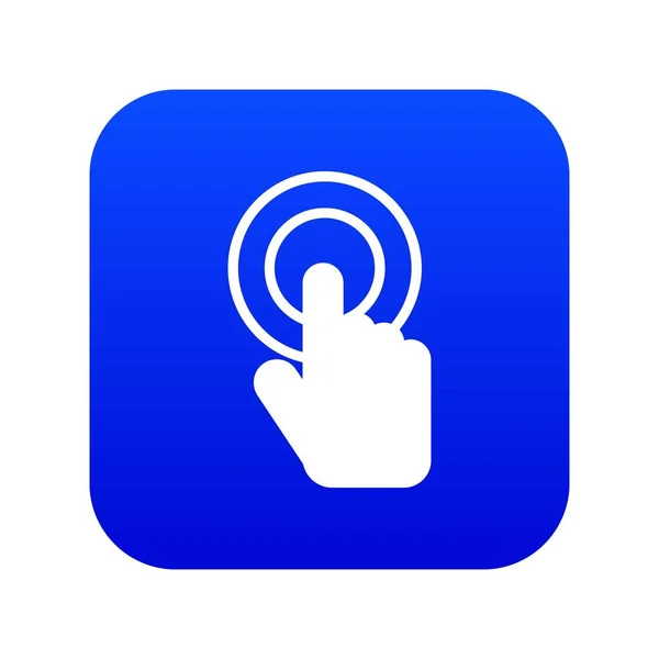 Klik op pictogram digitale blauw — Stockvector