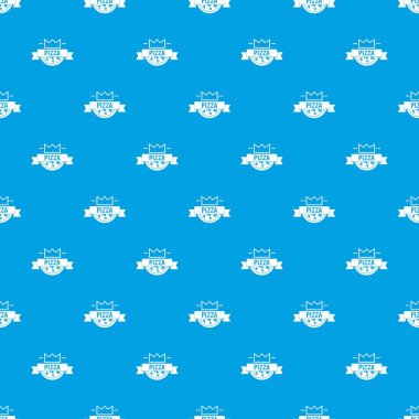 Pizza king desen vektör kesintisiz mavi
