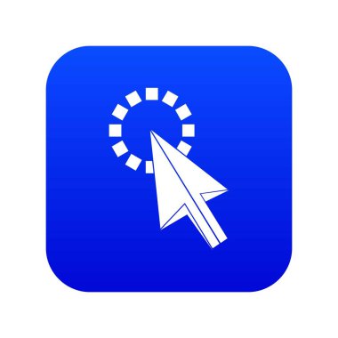 Tıklatın simgesi dijital mavi