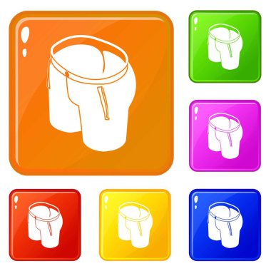 Klasik şort simgeler vektör renk ayarla