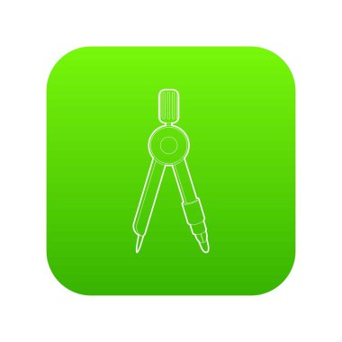 Pusula simgesini yeşil vektör