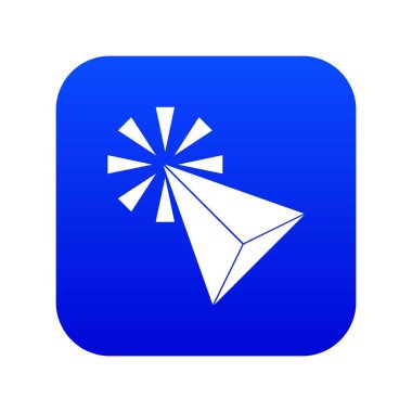 Tıklatın simgesi dijital mavi