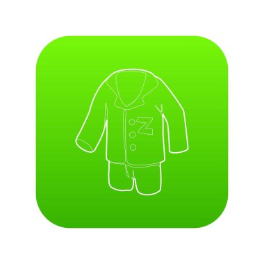 Pijama yeşil simge vektör