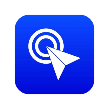 Tıklatın simgesi dijital mavi