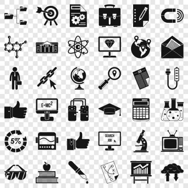 Analiz Icons set. 36 analiz vektör simgeleri herhangi bir tasarım için web için basit tarzı