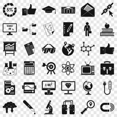 Business analytics simgeler ayarla, tarzı çizgi film