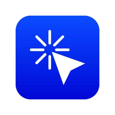 Tıklatın simgesi dijital mavi