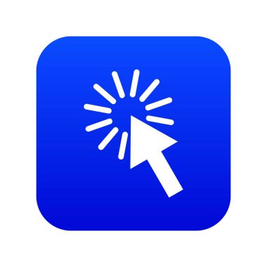 Tıklatın simgesi dijital mavi