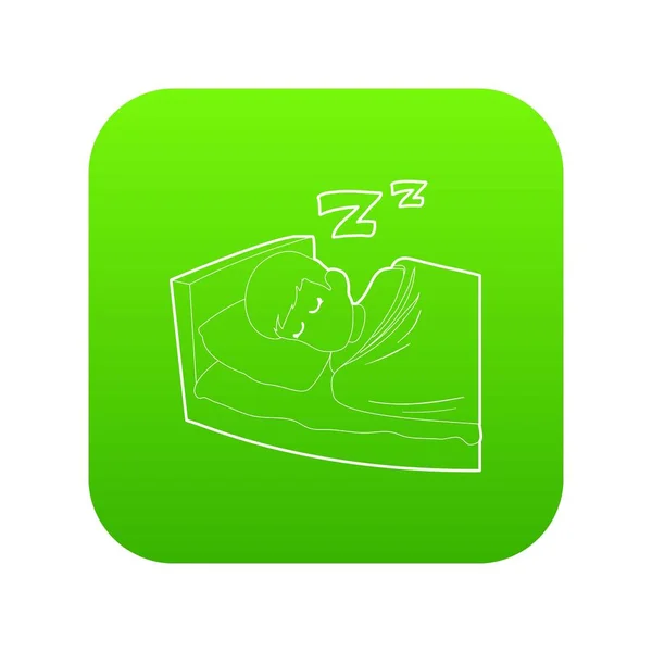 นอนไอคอนเวกเตอร์สีเขียว — ภาพเวกเตอร์สต็อก