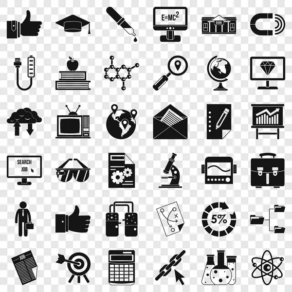 Analytics Icons set, basit tarzı