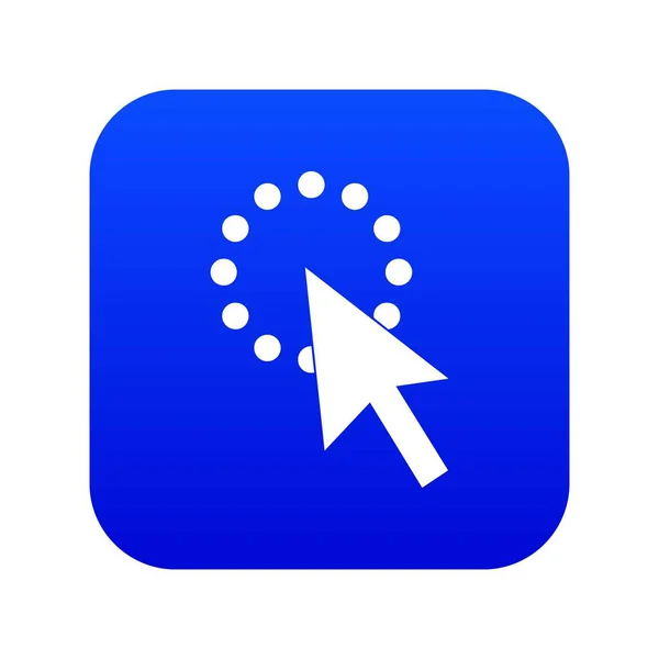 Haga clic en icono azul digital — Archivo Imágenes Vectoriales