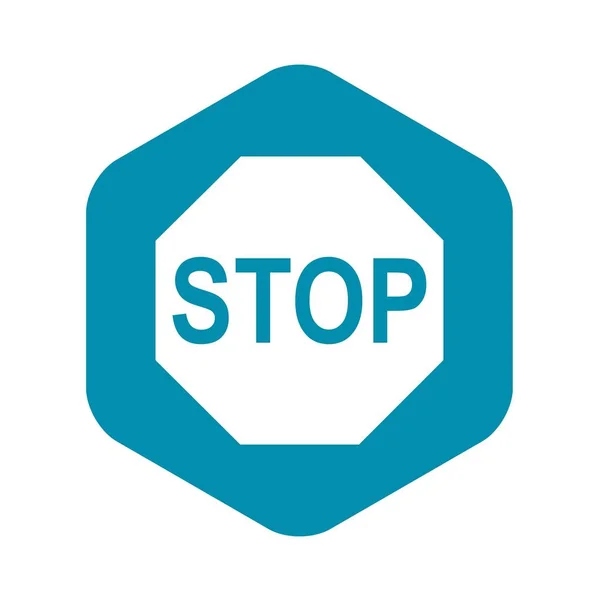 Stopbord pictogram, eenvoudige stijl — Stockvector