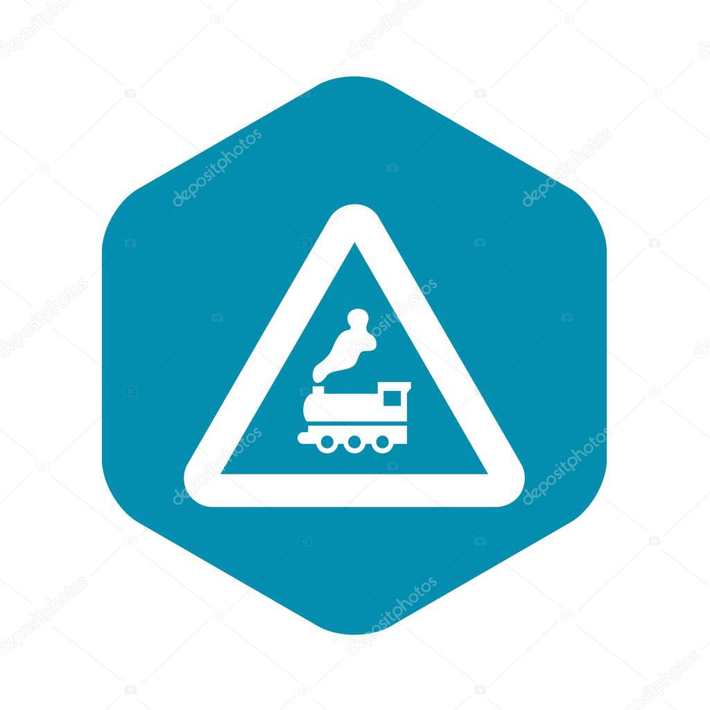 Warning Sign Railway Crossing Without Barrier Icon In Simple Style Isolatedon White Background Premium Vector In Adobe Illustrator Ai Ai Format Encapsulated Postscript Eps Eps Format