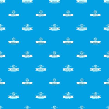 Pizza vejetaryen desen vektör kesintisiz mavi