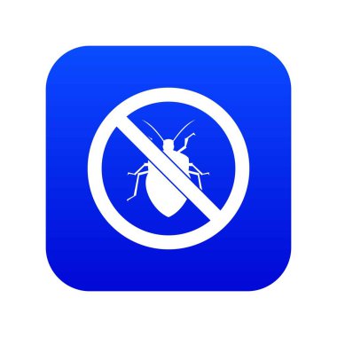 Hiçbir hata işareti simgesi dijital mavi