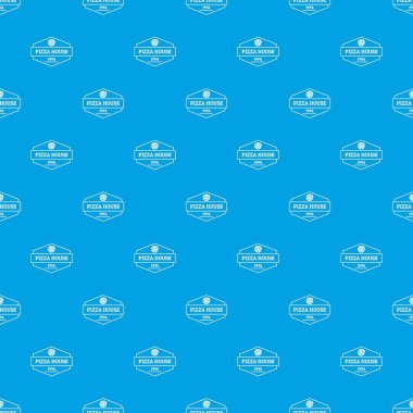 Pizza ev desen vektör kesintisiz mavi
