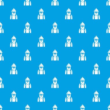 Marangoz desen vektör kesintisiz mavi