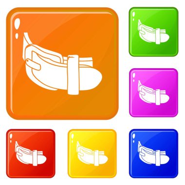 Günlük kemer simgeler vektör renk ayarla