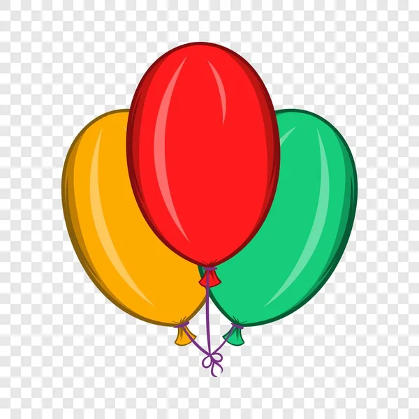 Kolorowe balony ikona, stylu cartoon — Wektor stockowy