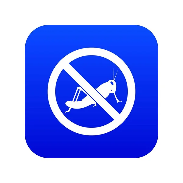 No locust sign icon digital blue — Stock Vector